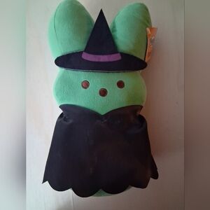 Green Peeps Witch Collectable Plush Toy with Black Hat